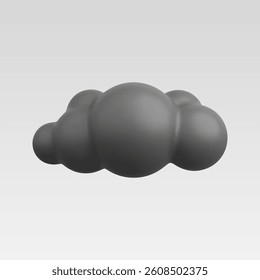 3d Realistic Cloud icon vector Illustration
