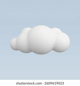 3d Realistic Cloud icon vector Illustration