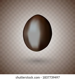 3d realistic coffee bean isolated on white background. Backside