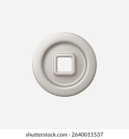 3d Realistic Coin icon vector Illustration