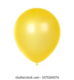 3d Realistic Colorful Balloon. Birthday balloon for party and celebrations.  Isolated on white Background. Vector Illustration