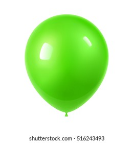 3d Realistic Colorful Balloon. Holiday illustration of flying glossy balloon. Isolated on white Background. Vector Illustration