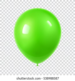 3d Realistic Colorful Balloon. Holiday illustration of flying glossy balloon. Isolated on white Background. Vector Illustration