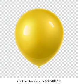 3d Realistic Colorful Balloon. Holiday illustration of flying glossy balloon. Isolated on white Background. Vector Illustration
