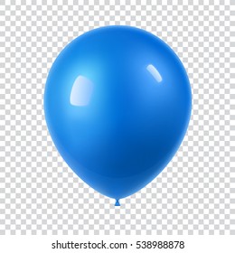 3d Realistic Colorful Balloon. Holiday illustration of flying glossy balloon. Isolated on white Background. Vector Illustration