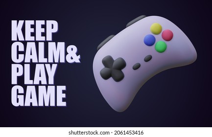 3d realistic colour gamepad isolated on dark background. Vector illustration