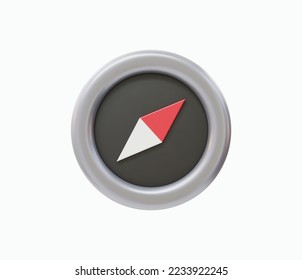 3d Realistic Compass Icon vector illustration 