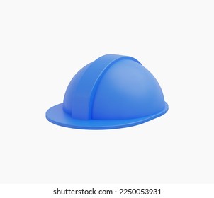 3d Ilustración vectorial de casco de construcción realista.