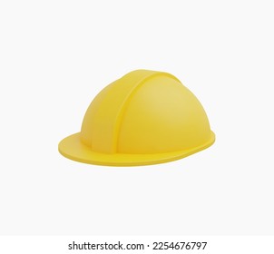 3d Realistic Construction helmet vector illustration.
