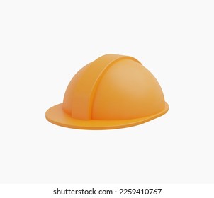 3d Ilustración vectorial de casco de construcción realista.