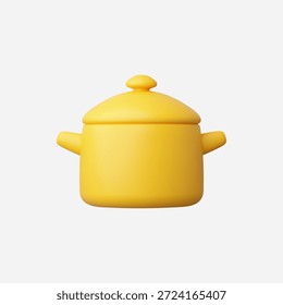 3d Realistic Cooking Pot vector illustration