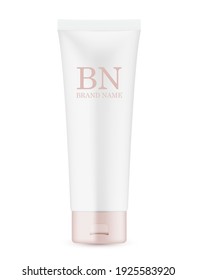 3D Realistic cosmetics cream bottle Design Template of Fashion Cosmetics Product  for Ads, flyer, banner or Magazine Background. Vector Iillustration