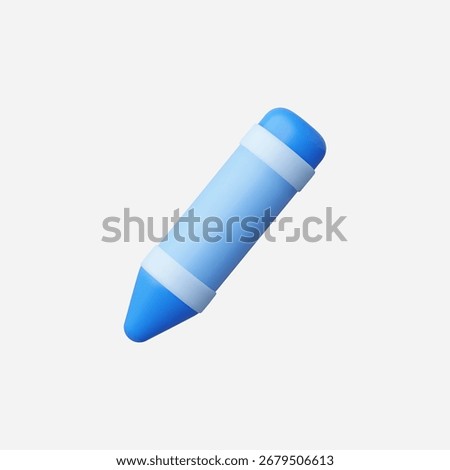 3d Realistic Crayon icon vector Illustration