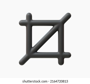 Icono de recorte realista 3D Ilustración vectorial