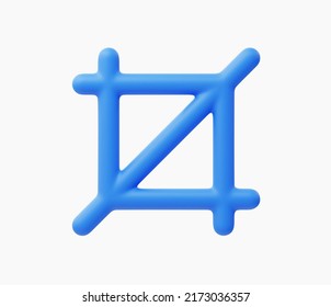3D Realistic Crop icon vector illustration