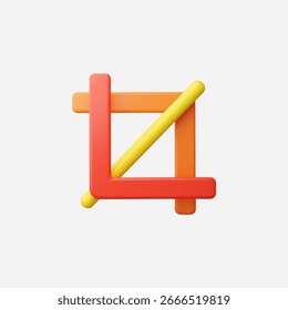 Ilustración vectorial de iconos de Recortar realista en 3D