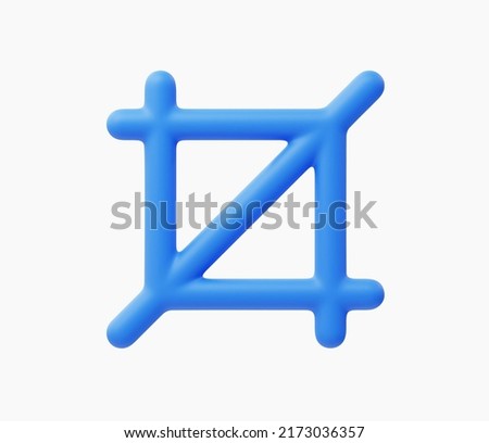 3D Realistic Crop icon vector illustration