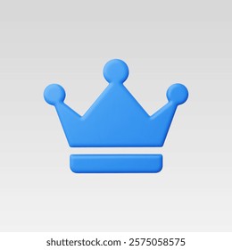 3d Realistic Crown Icon vector illustration