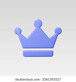3d Realistic Crown Icon vector illustration