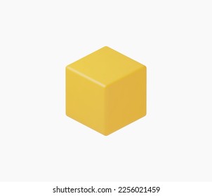 3d Realistic Cube icon vector illustration