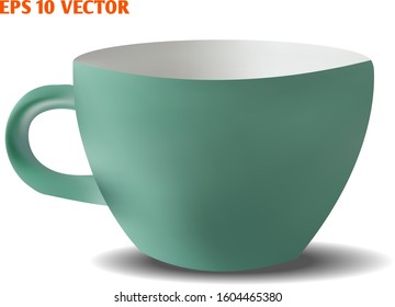 3D realistic cup vector illustration