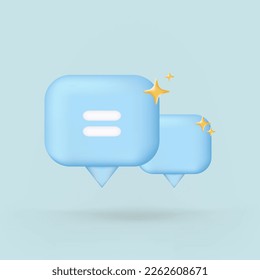 3D-Symbol für eine realistische Dialognachricht