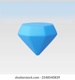 3d Realistic Diamond Icon vector illustration