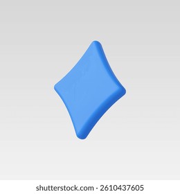 3d Realistic Diamond Suit Icon vector Illustration