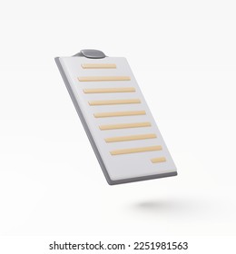 3d realistic documents icon. Vector illustration.