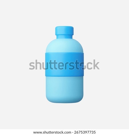 3d Realistic Drink Bottle icon vector Illustration