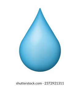 3D Realistic Drop Water. Vector illustration. Eps 10.