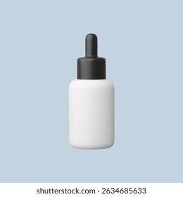 3d Realistic Dropper Bottle icon vector Illustration