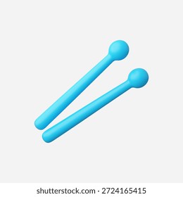 Ilustración vectorial de Baqueta Realista 3d