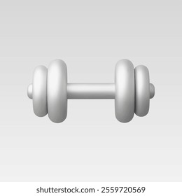3d Realistic Dumbbell icon vector illustration