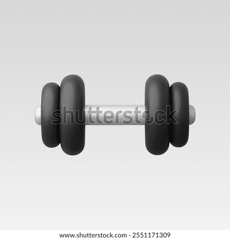 3d Realistic Dumbbell icon vector illustration