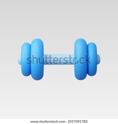 3d Realistic Dumbbell icon vector illustration