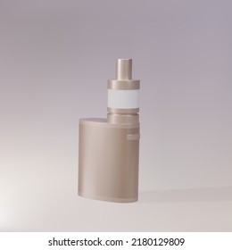 3d Realistic electronic cigarette. Copper vaping device. Vector illustration.