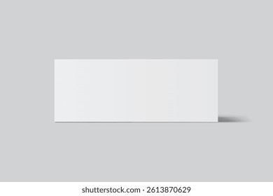 3D Realistic empty gift voucher card mockup isolated on background. Blank template for presentation discount, plastic coupon, train, movie, raffle, carnival, concert, festival, flyer or event ticket 
