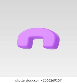 3d Realistic End Call icon vector illustration