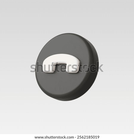3d Realistic End Call icon vector illustration