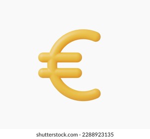 3d Realistic Euro Money Icon vector illustration