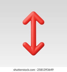 3d Realistic Exchange Up Down icon vector illustration
