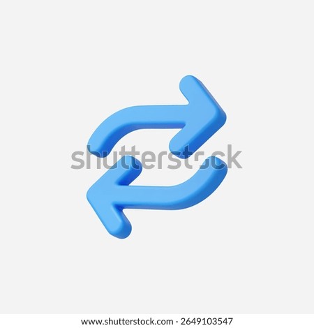 3d Realistic Exchange icon vector Illustration
