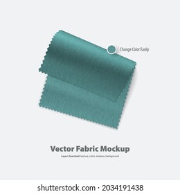 3d realistic fabric texture mockup vector for fashion, garment, mood board, branding, graphic design, etc. Color presentation