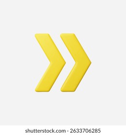 3d Realistic Fast Forward icon vector Illustration