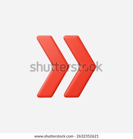 3d Realistic Fast Forward icon vector Illustration