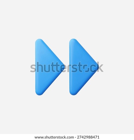 3d Realistic Fast Forward icon vector illustration