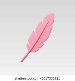 3d Realistic Feather Icon vector illustration