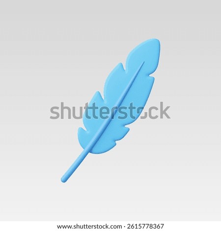 3d Realistic Feather Icon vector illustration