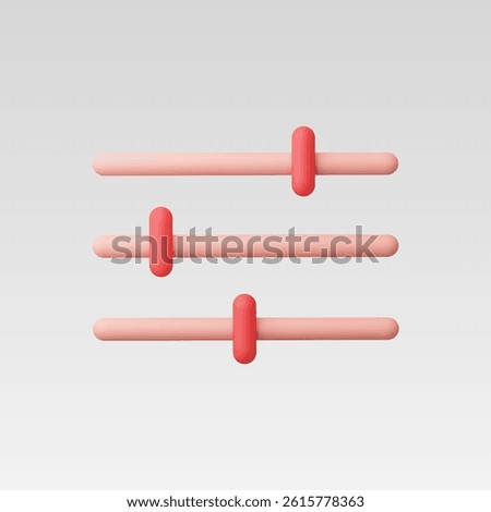 3d Realistic Filter slider Icon vector illustration